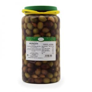 Aceituna Rajada Morada Natural Garrafa 2 kg